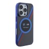 BMW для iPhone 16 Pro чехол Motorsport PC/TPU Circle&Tricolor, черный (MagSafe)