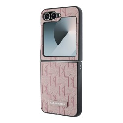Karl Lagerfeld для Galaxy Z Flip 6 чехол PU-кожа Monogram Pink