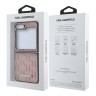 Karl Lagerfeld для Galaxy Z Flip 6 чехол PU-кожа Monogram Pink
