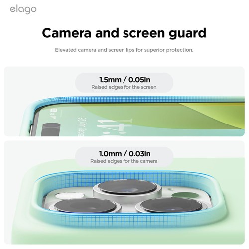 Elago для iPhone 16 Pro чехол Soft silicone (Liquid) Soft Mint