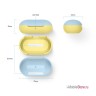 Силиконовый чехол Elago Silicone case для Galaxy Buds|Buds+, желтый/голубой