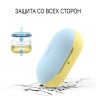 Силиконовый чехол Elago Silicone case для Galaxy Buds|Buds+, желтый/голубой