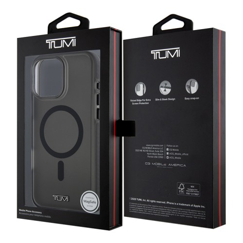 TUMI для iPhone 16 Pro чехол ShockProof Frosted Hard Black (MagSafe)