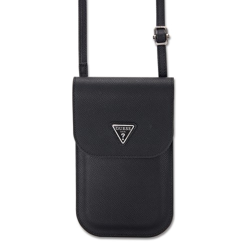 Guess для смартфонов сумка Wallet Bag Grained PU leather Triangle metal logo Black