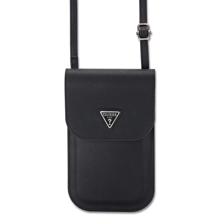 Guess для смартфонов сумка Wallet Bag Grained PU leather Triangle metal logo Black