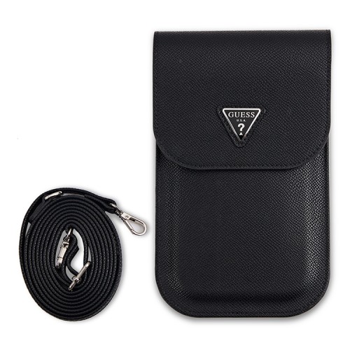 Guess для смартфонов сумка Wallet Bag Grained PU leather Triangle metal logo Black