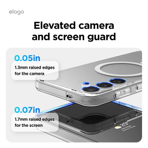 Elago для Galaxy S25 чехол HYBRID (pc/tpu) Clear (Magnetic)
