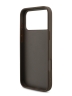 Guess для iPhone 17 Pro Max чехол PU 4G Big metal logo Hard + Pearl Hand Strap Brown