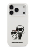 Karl Lagerfeld для iPhone 17 Pro чехол Liquid Silicone Sketch Karl & Choupette Hard White (MagSafe)