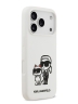 Karl Lagerfeld для iPhone 17 Pro чехол Liquid Silicone Sketch Karl & Choupette Hard White (MagSafe)