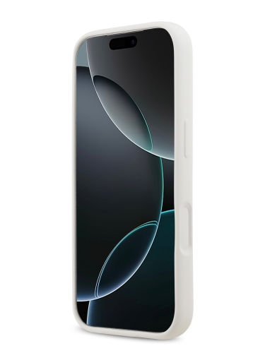 Karl Lagerfeld для iPhone 17 Pro чехол Liquid Silicone Sketch Karl & Choupette Hard White (MagSafe)