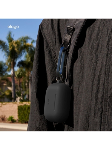 Elago для AirPods Pro 3 чехол Silicone Hang case Black