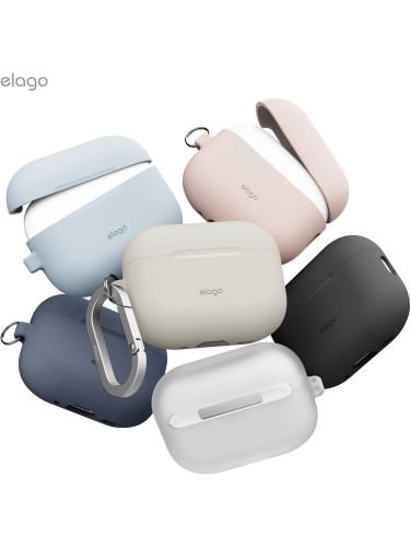 Elago для AirPods Pro 3 чехол Silicone Hang case Black