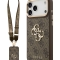 Guess для iPhone 17 Pro Max чехол Crossbody PU 4G Big metal logo Gold camera Hard + Strap Brown