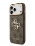 Guess для iPhone 17 Pro Max чехол Crossbody PU 4G Big metal logo Gold camera Hard + Strap Brown