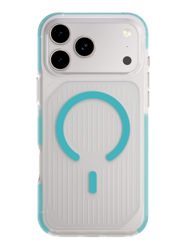 Uniq для iPhone 17 Pro Max чехол Combat Active Frost Clear/Turquoise (MagSafe)