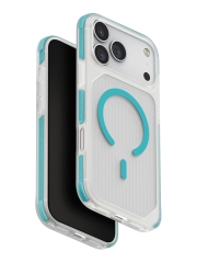 Uniq для iPhone 17 Pro Max чехол Combat Active Frost Clear/Turquoise (MagSafe)
