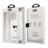 Чехол Karl Lagerfeld Liquid silicone Choupette Hard для iPhone 13 Pro Max, белый