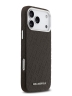 Karl Lagerfeld для iPhone 17 Pro чехол PU Full Wrapped Repeated logo Metal Cam Hard Brown (MagSafe)