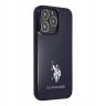 Чехол U.S. Polo Logo Small horse Hard для iPhone 13 Pro Max, синий