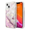 Чехол Guess Liquid Glitter Peony Hard для iPhone 13 mini, розовый