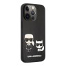 Чехол Lagerfeld PU Karl & Choupette Hard для iPhone 13 Pro, черный