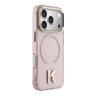 Karl Lagerfeld для iPhone 17 Pro чехол IML K HEAD Metal logo & Camera прозрачный/розовый (MagSafe)
