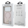 Karl Lagerfeld для iPhone 17 Pro чехол IML K HEAD Metal logo & Camera прозрачный/розовый (MagSafe)