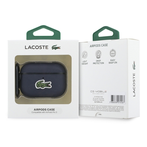 Lacoste для AirPods Pro 3 чехол PVC Iconic Woven logo Navy