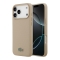 Lacoste для iPhone 17 Pro чехол PVC Lacquer Metal logo Hard Taupe (MagSafe)