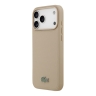 Lacoste для iPhone 17 Pro чехол PVC Lacquer Metal logo Hard Taupe (MagSafe)