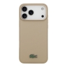 Lacoste для iPhone 17 Pro чехол PVC Lacquer Metal logo Hard Taupe (MagSafe)