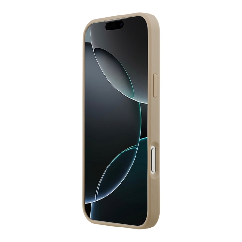 Lacoste для iPhone 17 Pro чехол PVC Lacquer Metal logo Hard Taupe (MagSafe)