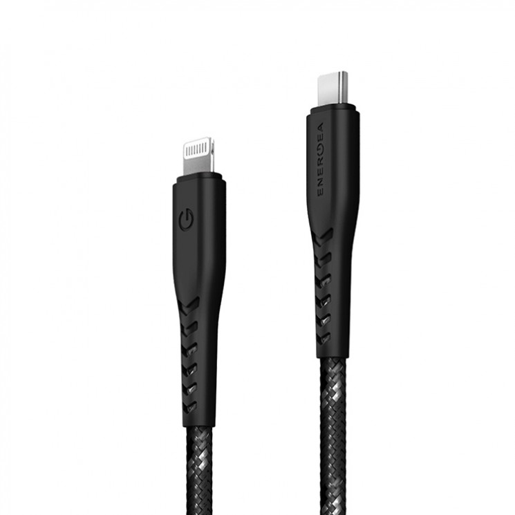 Кабель EnergEA NyloFlex USB-С/Lightning MFi C94 (0.3 м), черный