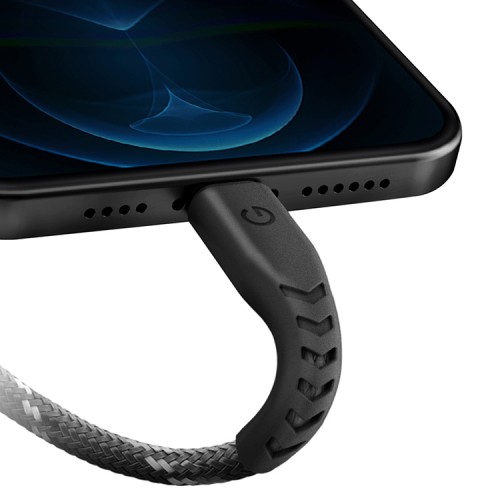 Кабель EnergEA NyloFlex USB-С/Lightning MFi C94 (0.3 м), черный