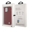 Чехол BMW Signature Liquid Silicone Laser logo для iPhone 13 Pro, красный (Magsafe)