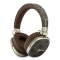 Guess наушники беспроводные накладные Bluetooth HP ENC Flat PU 4G with Script Metal Logo Brown