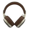 Guess наушники беспроводные накладные Bluetooth HP ENC Flat PU 4G with Script Metal Logo Brown