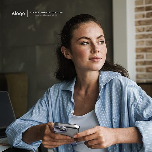 Чехол Elago GLIDE для iPhone 14 Plus, прозрачный/фиолетовый