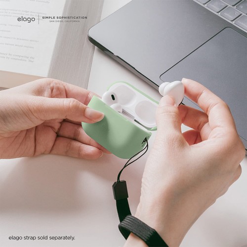 Чехол Elago Silicone case для AirPods Pro 2, Pastel Green