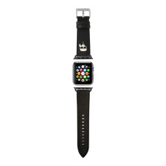 Ремешок Karl Lagerfeld из кожи Saffiano Karl head для Apple Watch 49-46-45-44 mm, черный