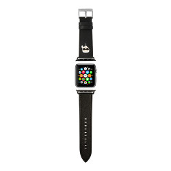 Ремешок Lagerfeld PU Saffiano Karl head для Apple Watch 42-44-45 mm, черный