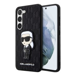 Чехол Lagerfeld PU Saffiano Monogram NFT Karl Ikonik Hard для Galaxy S23 Plus, черный
