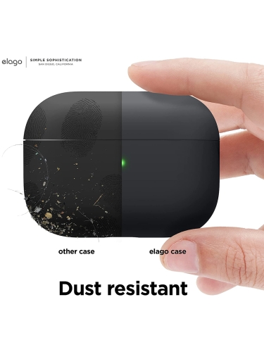 Чехол Elago Liquid case with Round strap для AirPods Pro 2, черный