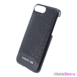 Кожаный чехол Cerruti Croco Leather Hard для iPhone 7 Plus/8 Plus, черный