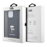 Чехол Lagerfeld Crossbody cardslot PU Saffiano Ikonik metal Hard для iPhone 14 Pro Max, черный