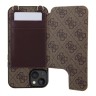 Чехол Guess Crossbody cardslots magnetic 4G Hard для iPhone 14 Plus, коричневый