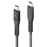 EnergEA Кабель FLOW USB-C to USB-C PD240W 5A DISPLAY Nanoweave Magnetic tie Black 1.5m