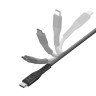 EnergEA Кабель FLOW USB-C to USB-C PD240W 5A DISPLAY Nanoweave Magnetic tie Black 1.5m