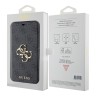 Guess для iPhone 15 Pro Max чехол PU 4G Big metal logo Booktype Grey